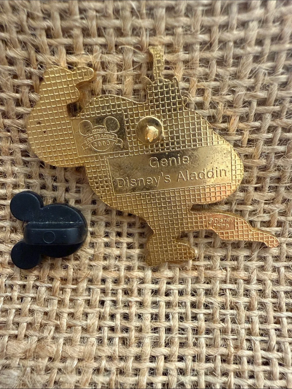 Disney Collectible Pin, 2003, Genie Dancing (from Aladdin), # 50114, 1.5”x1.5”